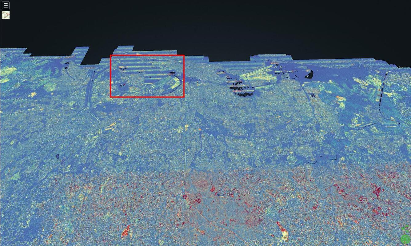 Lidar point cloud, zoom in