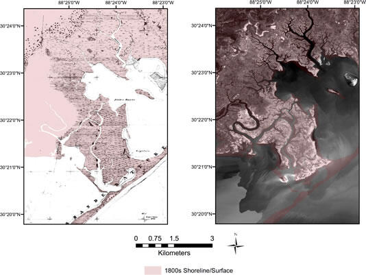 comparison between 1848 and 2006 map