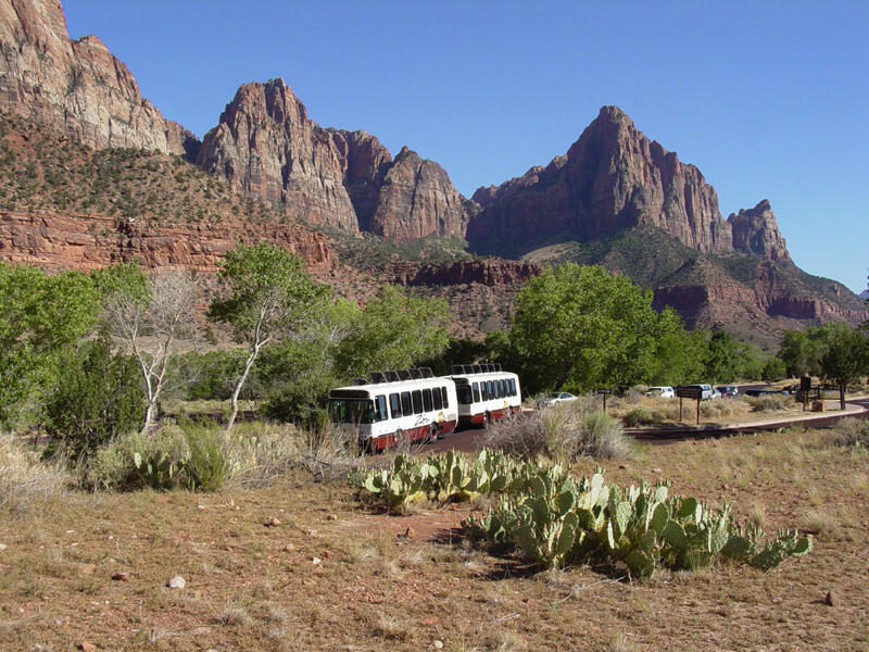 Zion Canyon and park buses