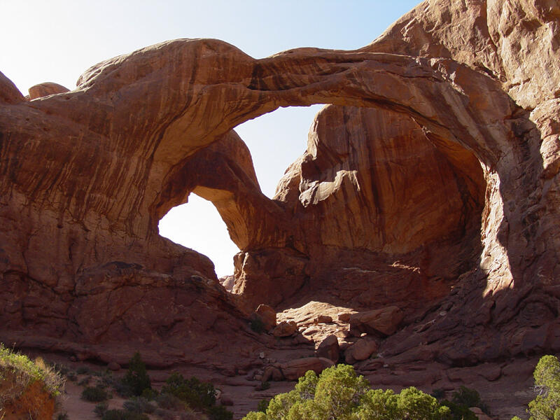 Double Arch in the Windows Section in Arches National Park