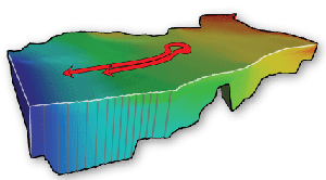 Depiction of the 3D aquifer model - Idaho National Laboratory
