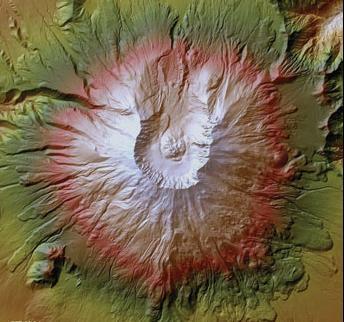 Lidar image of Mount Hood, Oregon