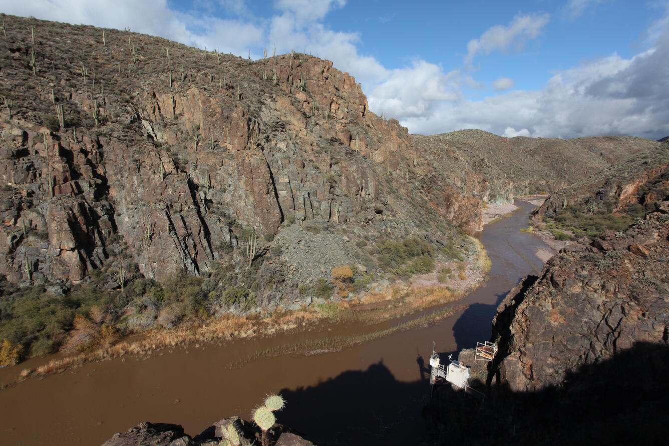 USGS gage 09499000 Tonto Creek above Gun Creek near Roosevelt, AZ.