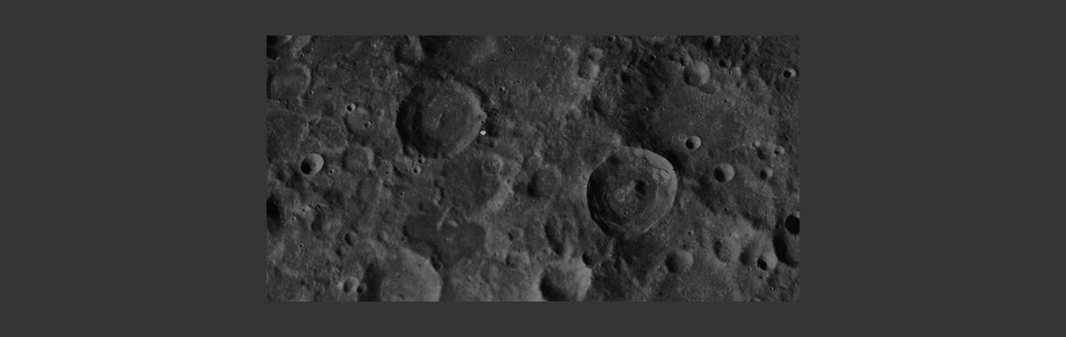 A closeup of the lunar surface