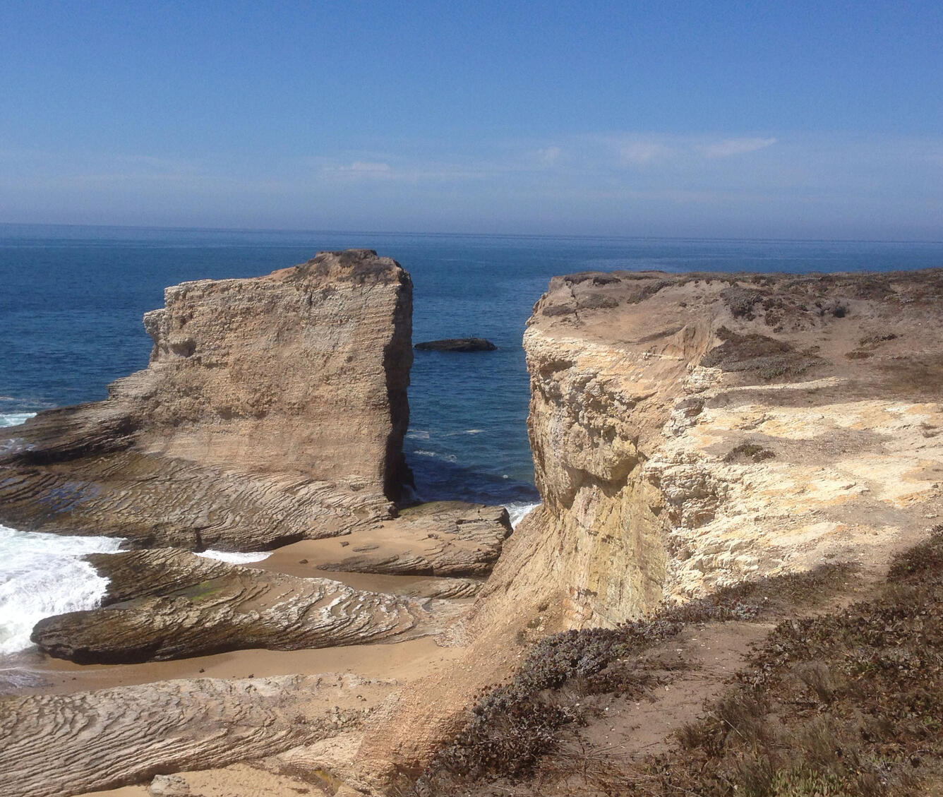 color photograph of rocky cliff