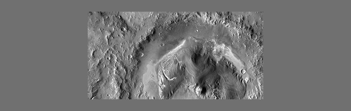 THEMIS daytime infrared mosaic of Gale crater, landing site of the Mars Science Laboratory rover