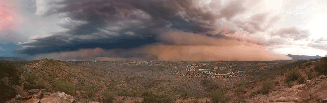 Dust storm headed towards Phoenix, AZ