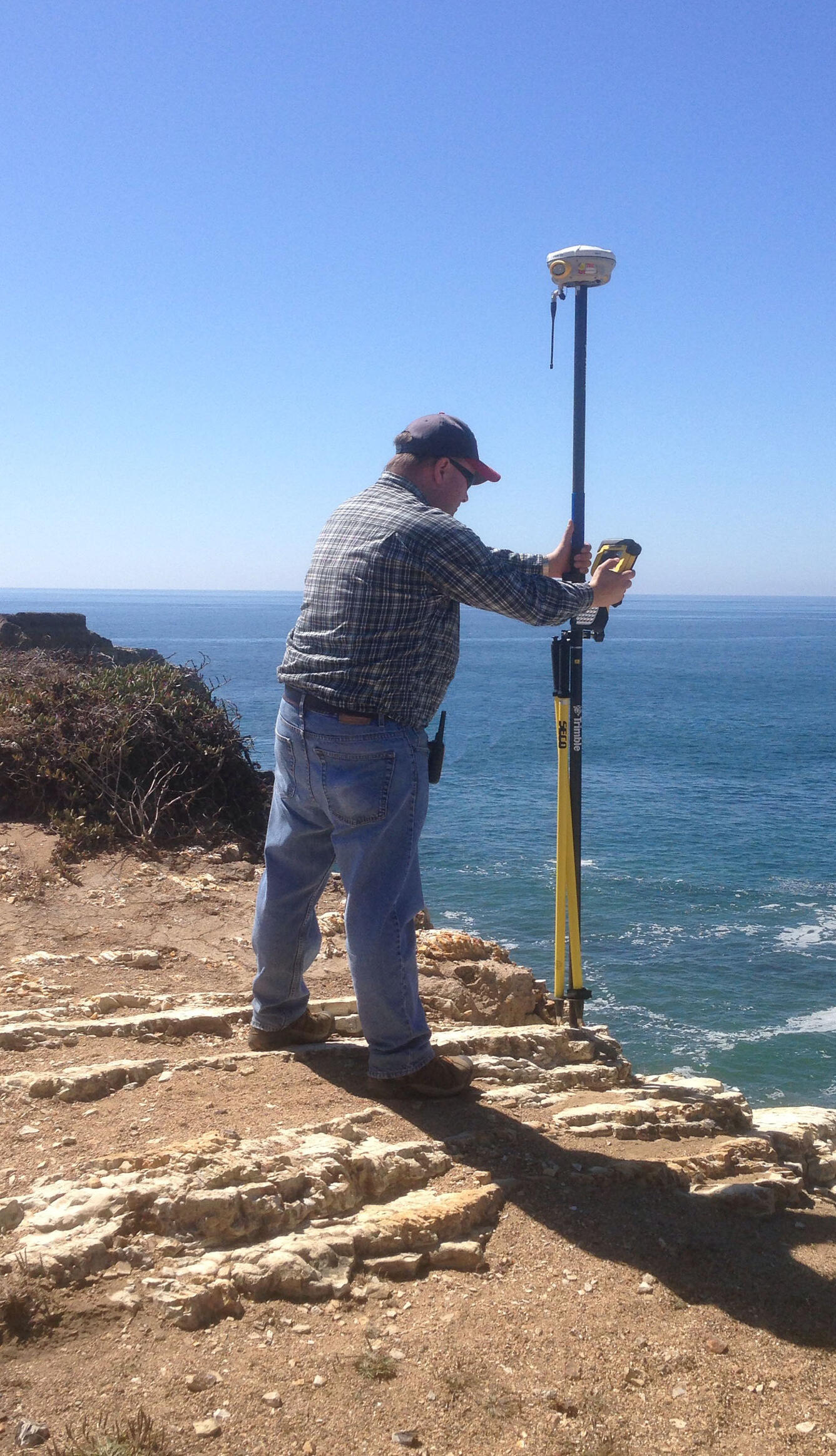 color photograph of coastal surveying