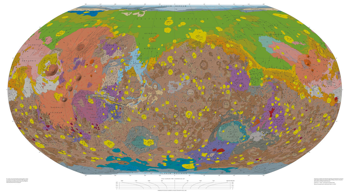 Geologic map of Mars