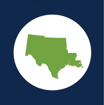 Map showing the South Central CASC region