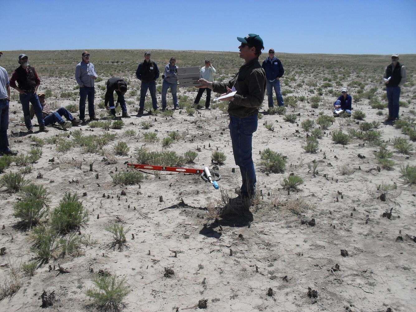 USGS Ecologist Matt Germino leads field discussion