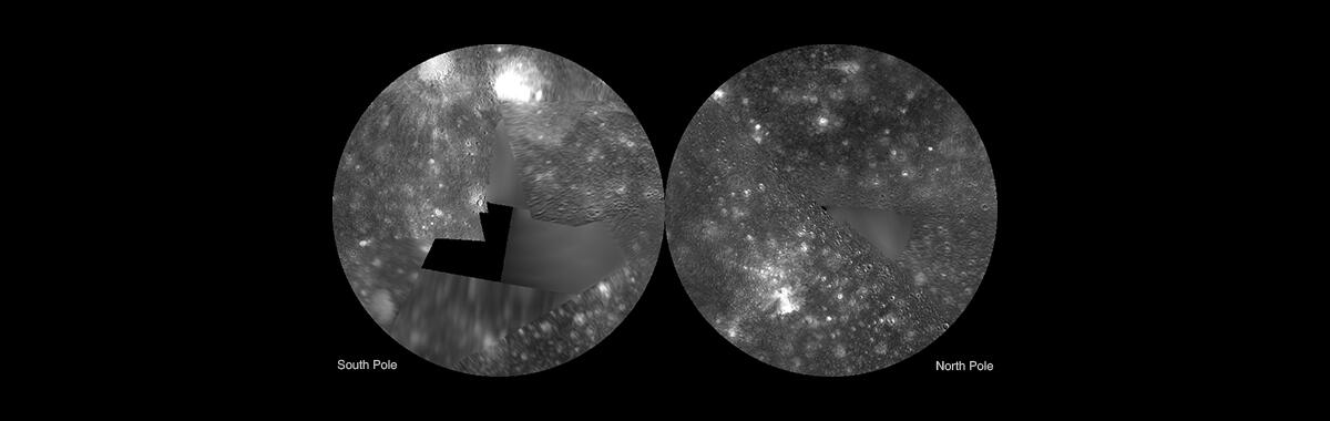 North and south pole stereo-graphic mosaic