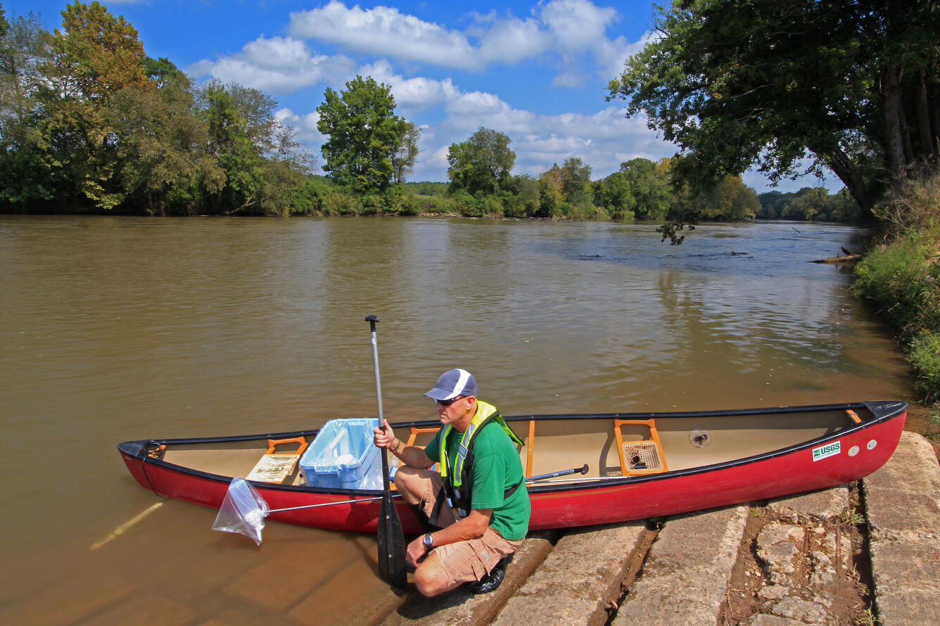 Water-quality sampling site, Riverside Park near Whitesburg, Georgia