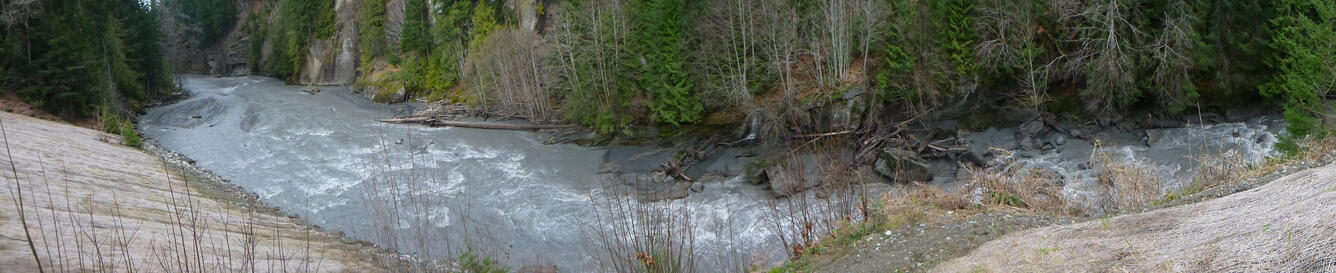 Downstream from the Elwha dam site
