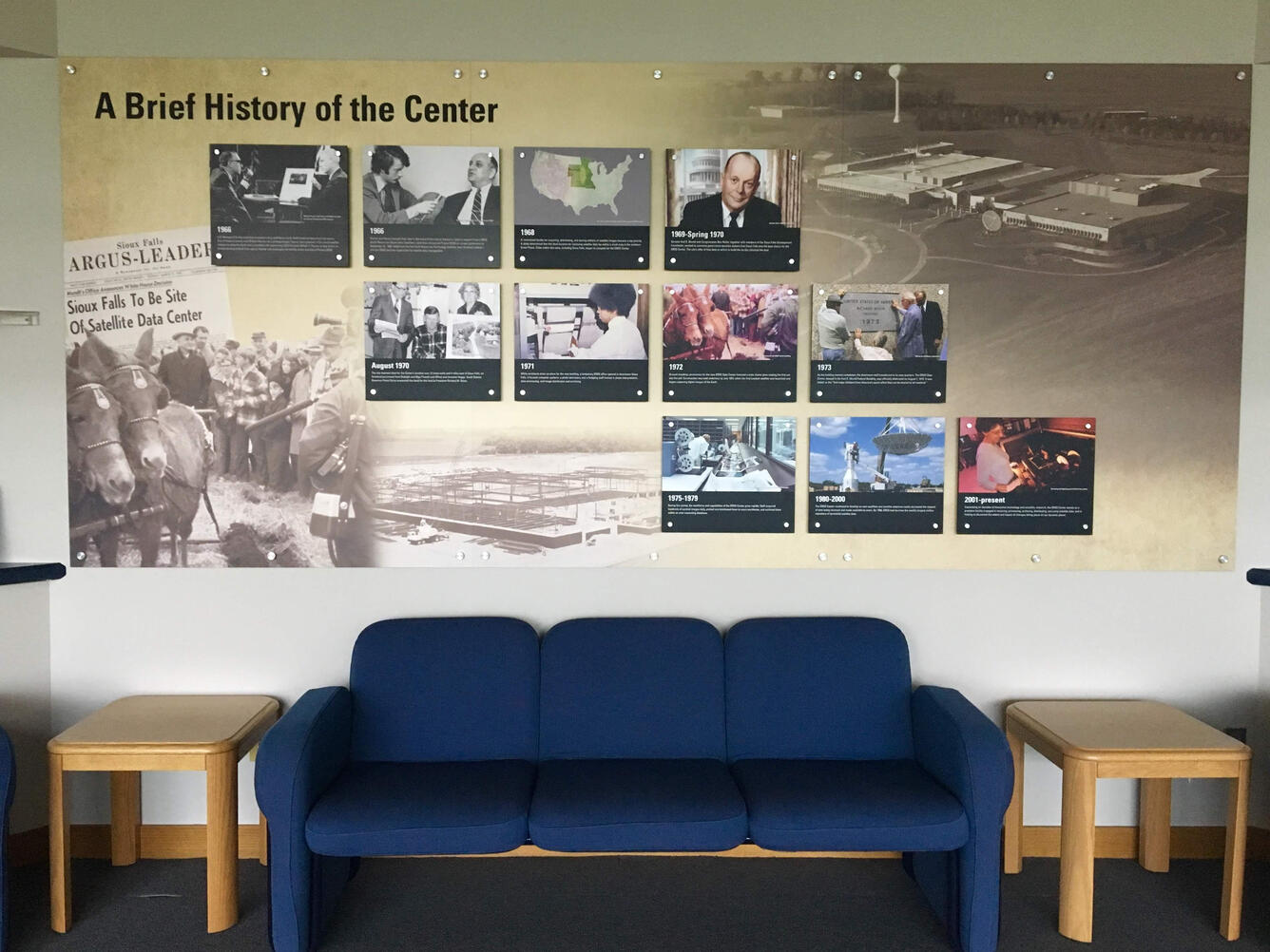 Color photo of EROS History display