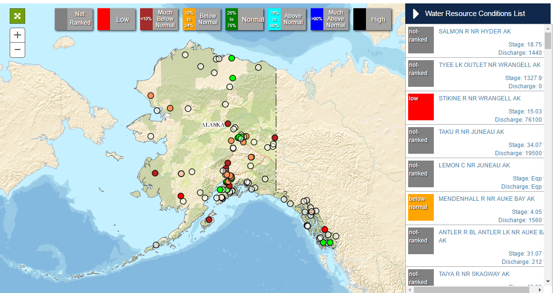 Illustration of Alaska's current water conditions