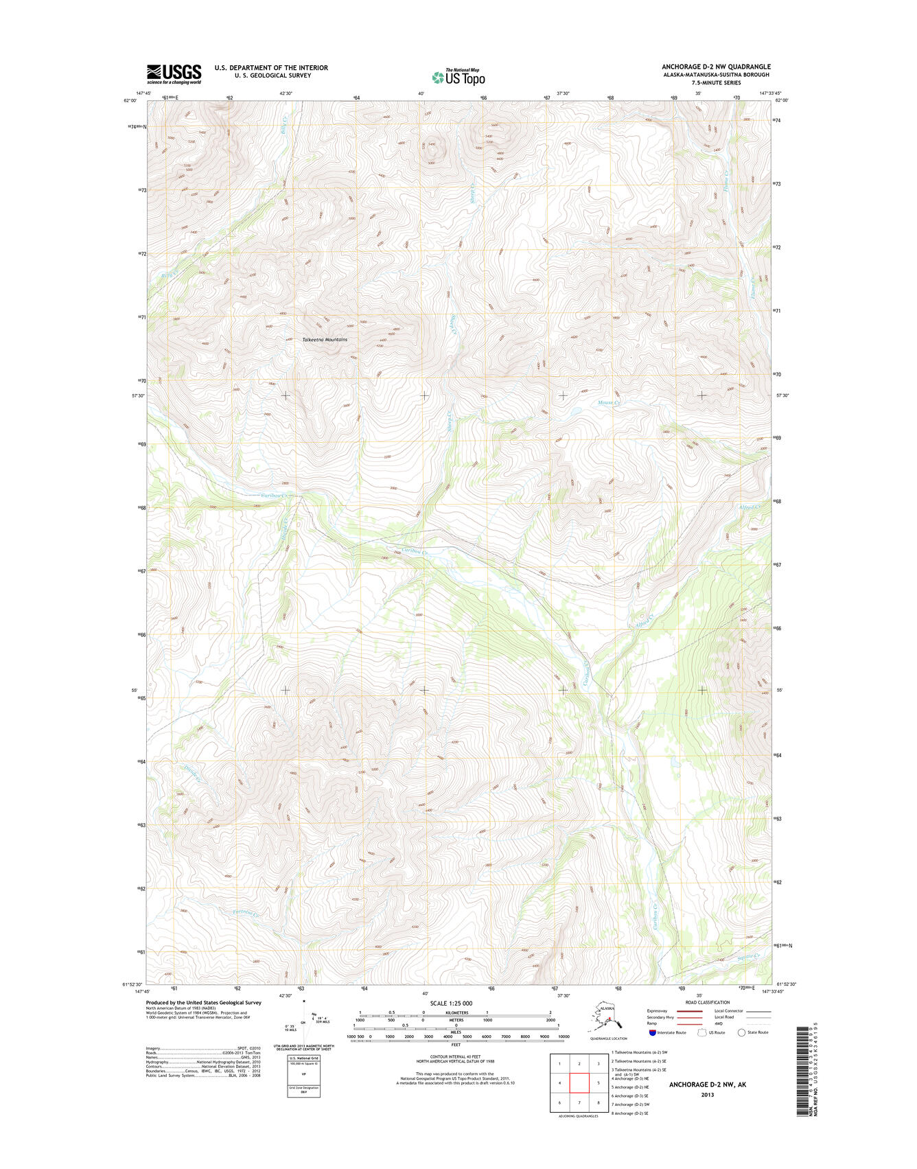 AK Anchorage D-2 NW US Topo (Browse Image for Story Map)