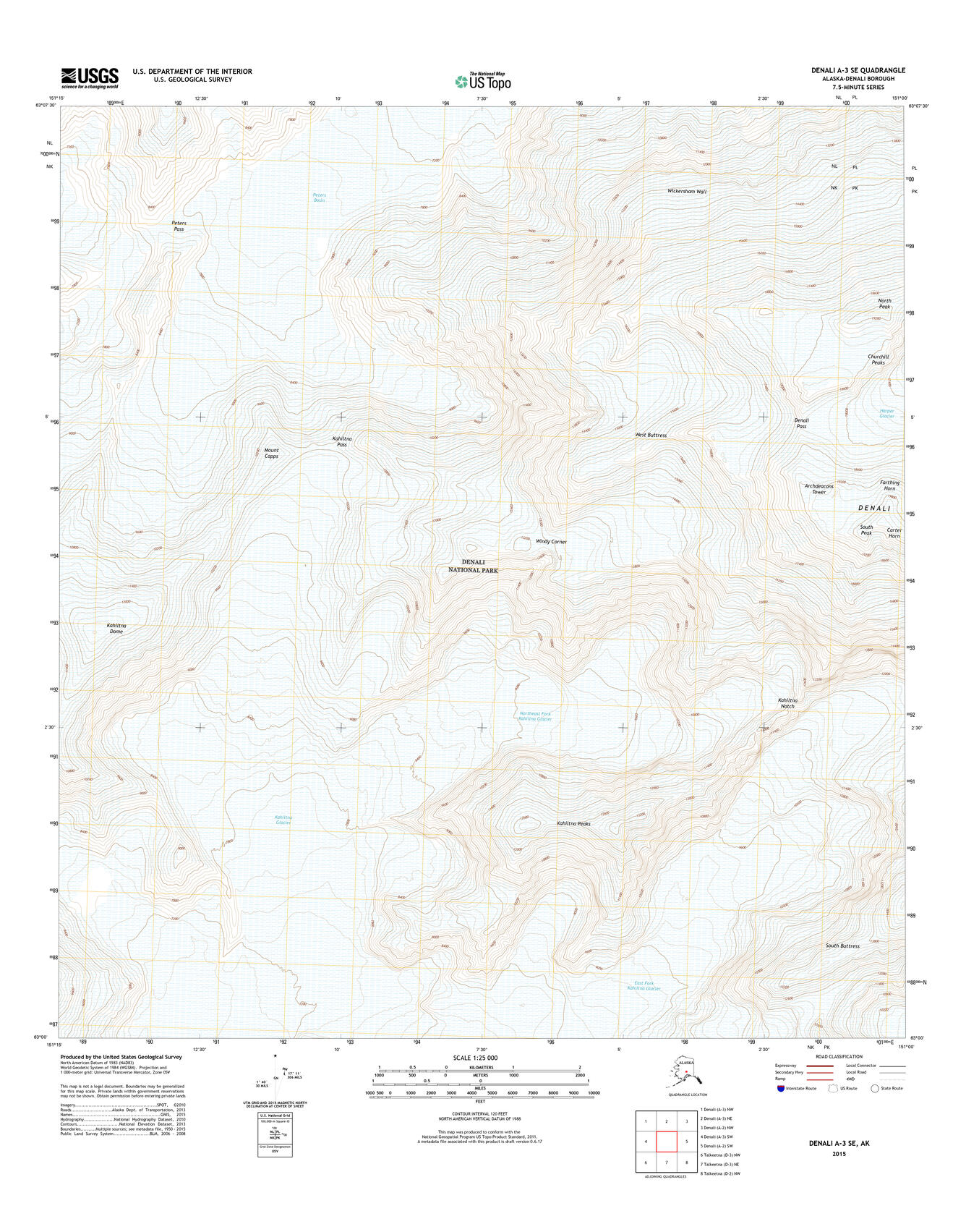 AK Denali A-3 SE US Topo (Browse Image for Story Map)