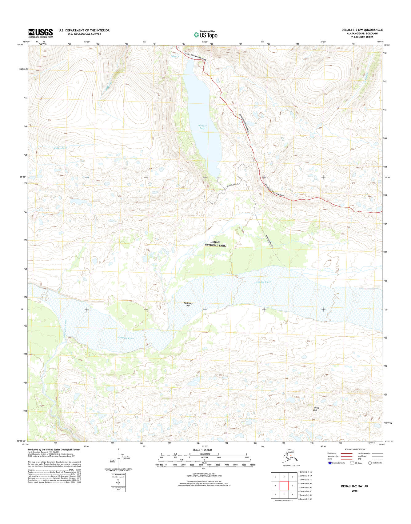 AK Denali B-2 NW US Topo (Browse Image for Story Map)