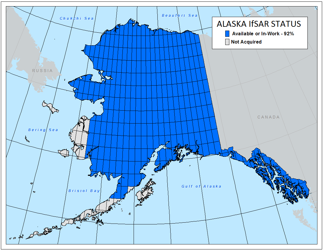 Alaska IfSAR Elevation Status March 2018