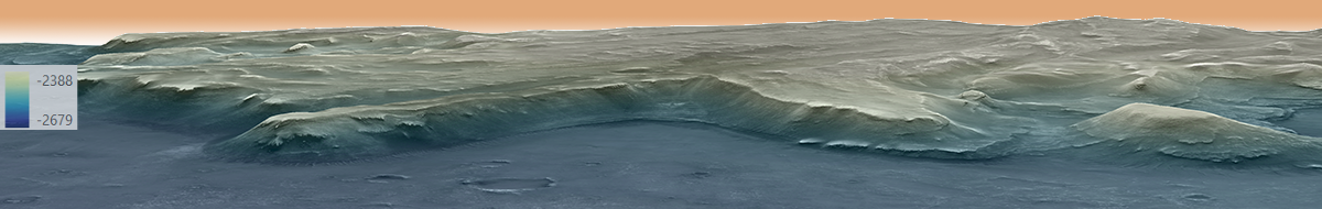 Jezero crater looking West with Legend