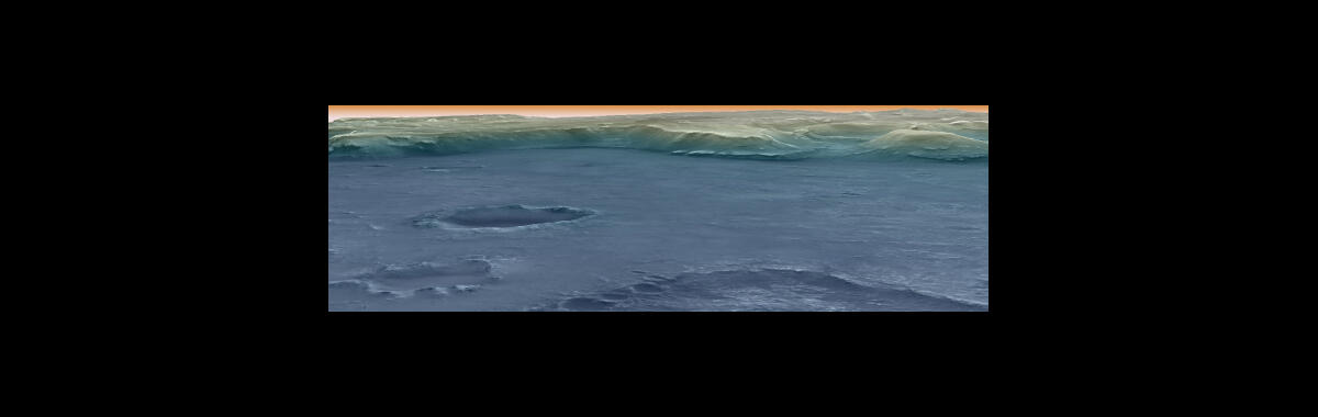 Jezero crater looking west colorized