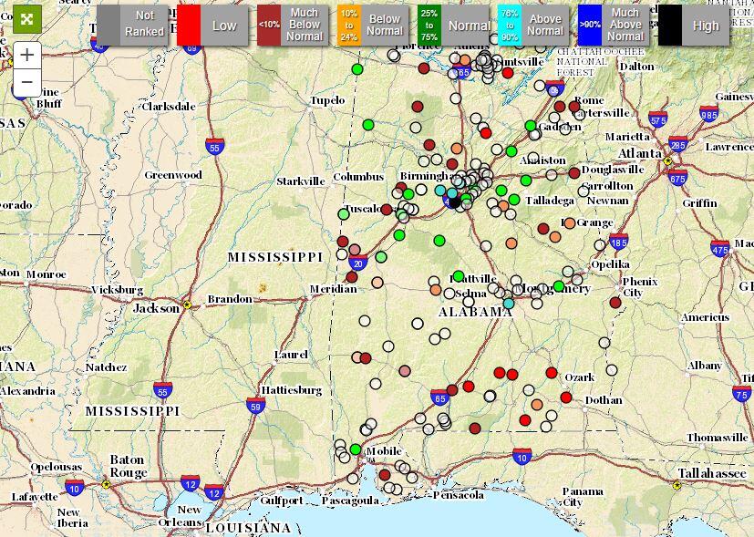 Alabama Current Water Conditions Image