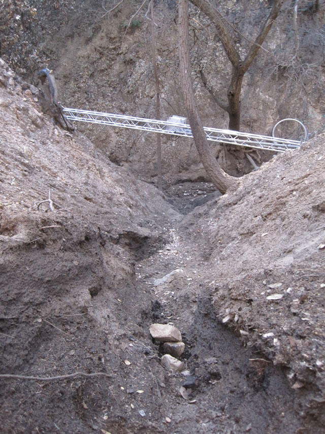 Landslide monitoring station equipment with slight debris flow