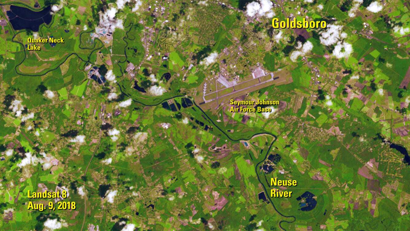 Landsat 8 image of Goldsboro, N.C.
