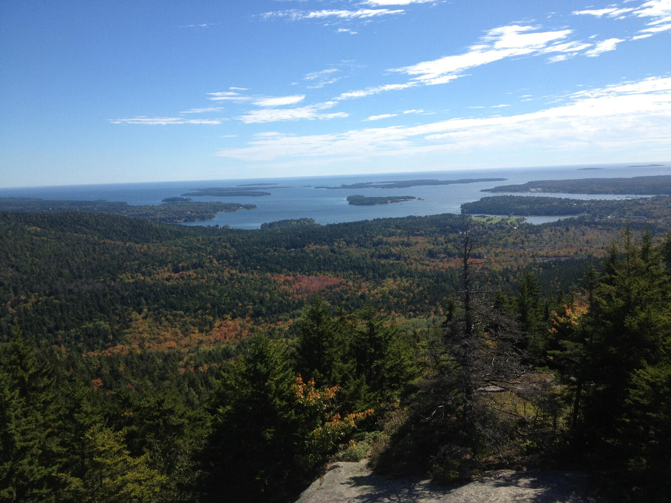 Looking east to the Atlantic Ocean from Cadillac Mtn. MA