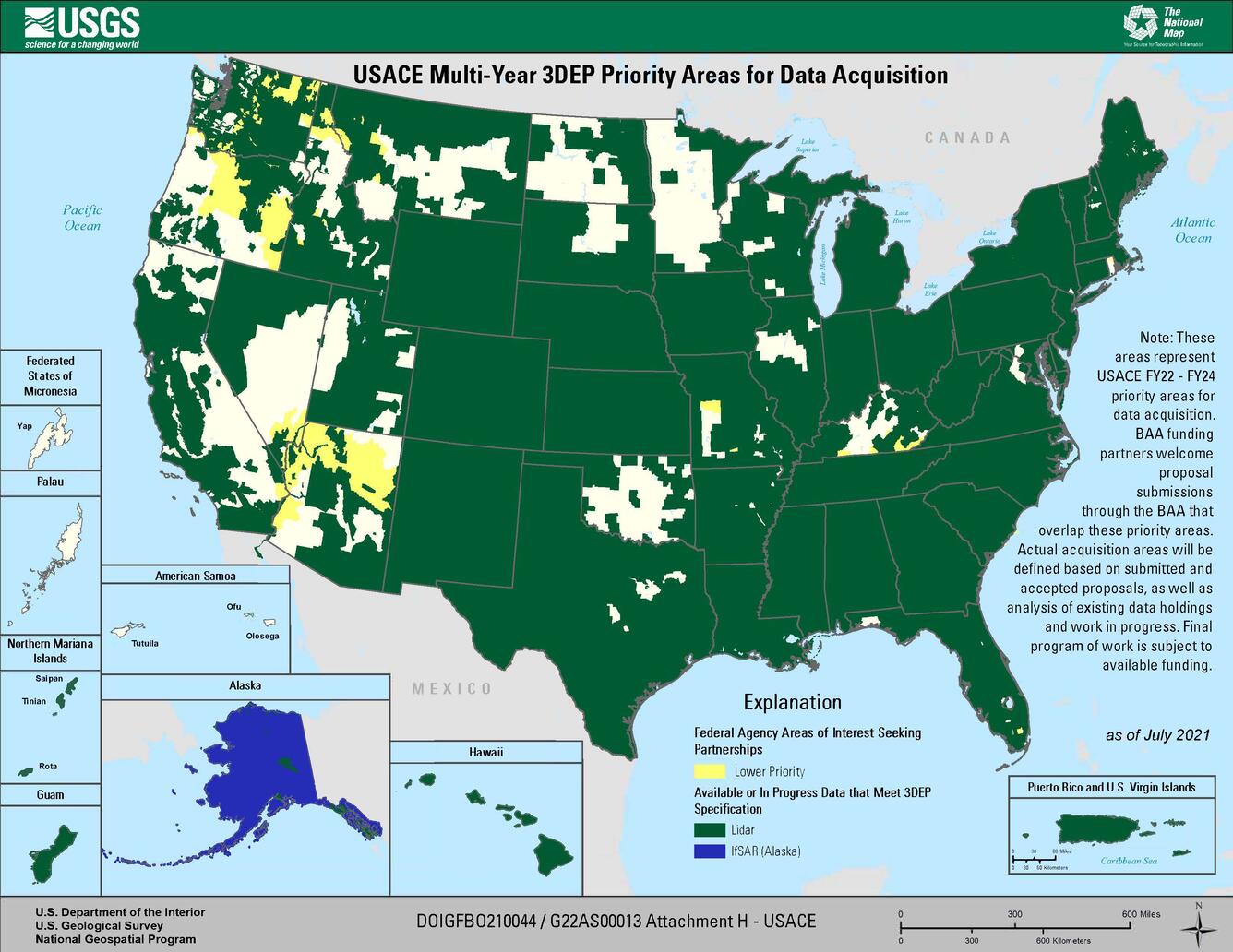 Attachment H: USACE Multi-Year 3DEP Priority Areas 