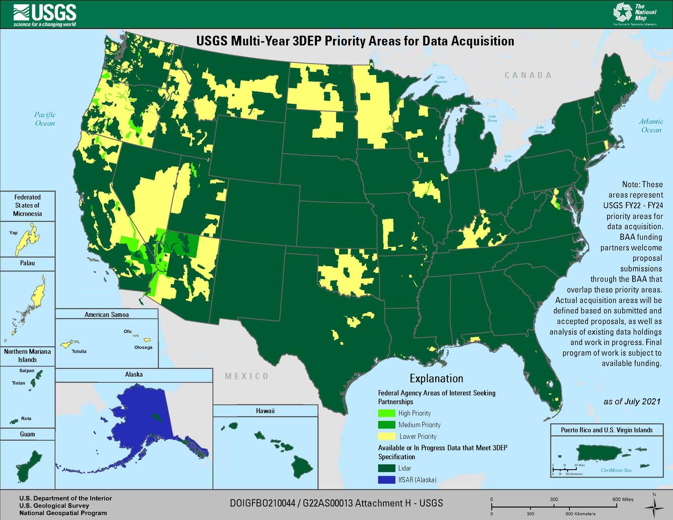 Attachment H: USGS Multi-Year 3DEP Priority Areas