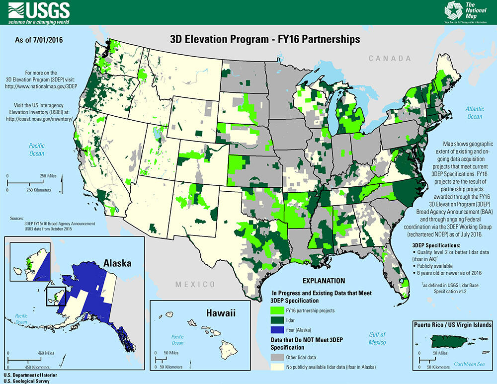 map showing FY16 Partnerships