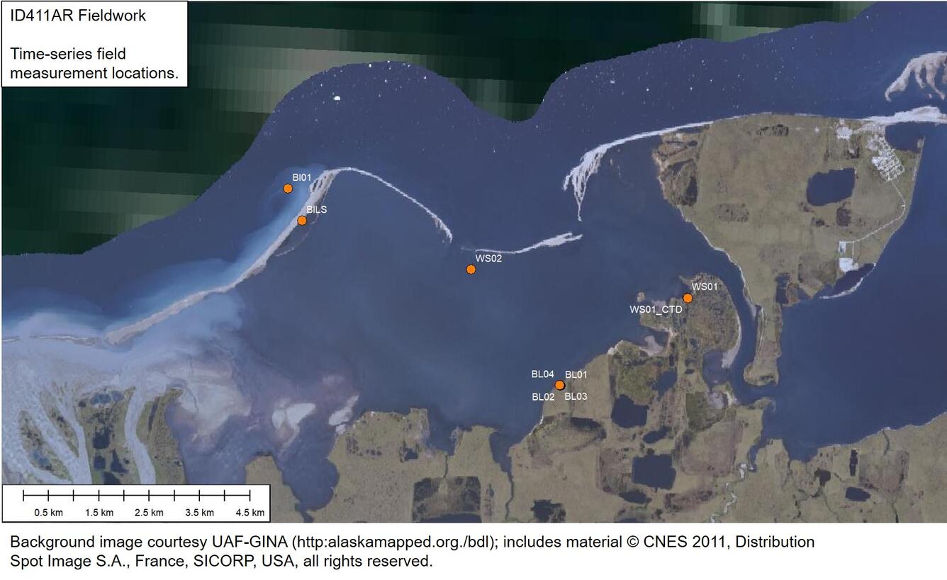 A map shows the locations where samples were collected.