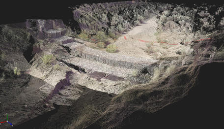 LiDAR survey of a gabion
