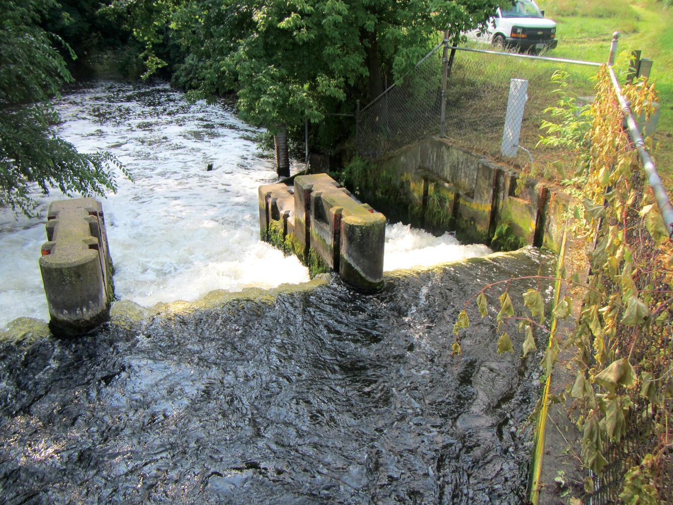 Photo of a wastewater treatment outfall