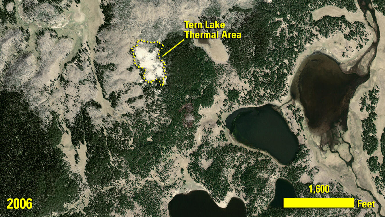 Color image of New Yellowstone Hot Spot – Before