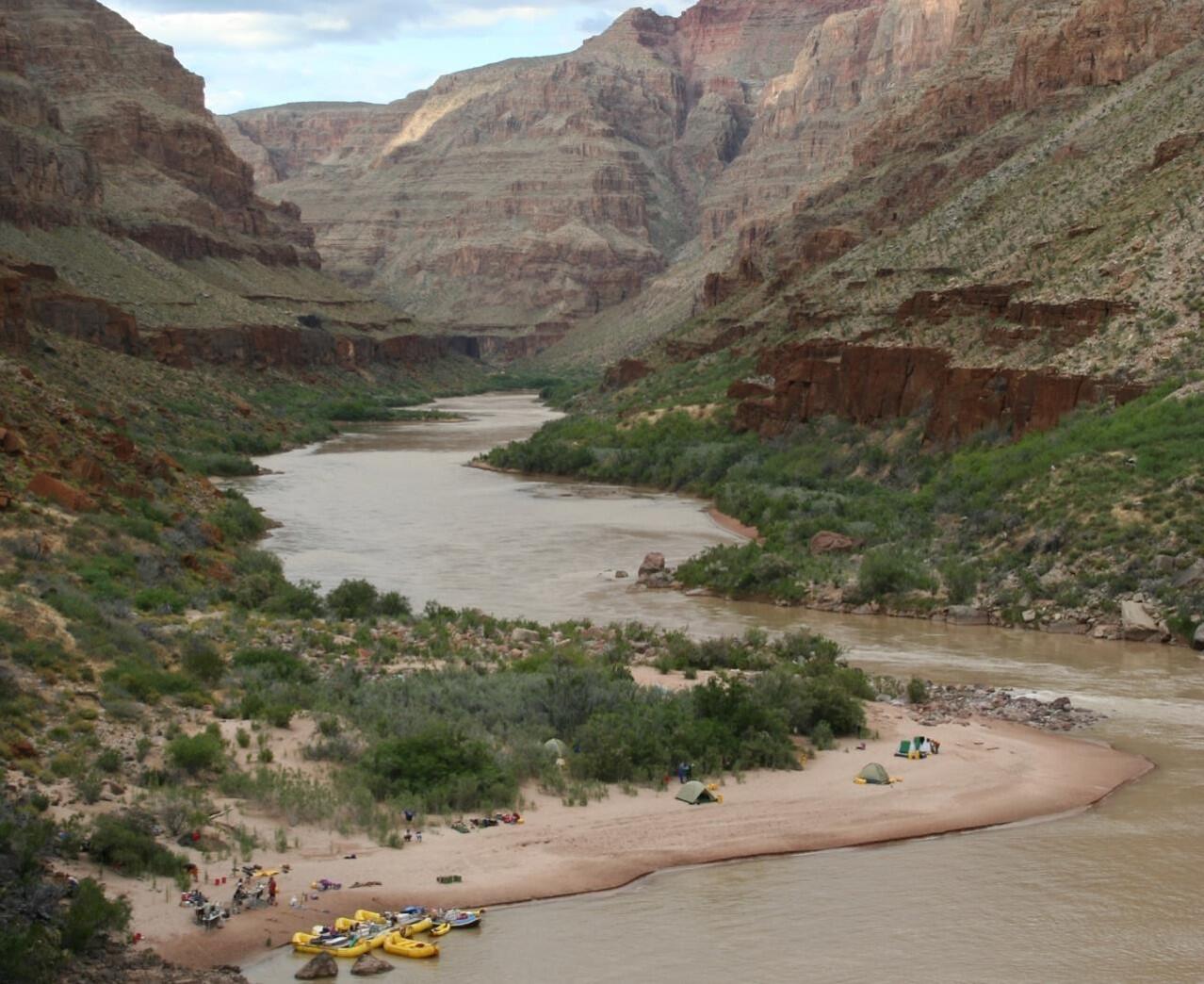 A stretch of the Colorado River in the Grand Canyon