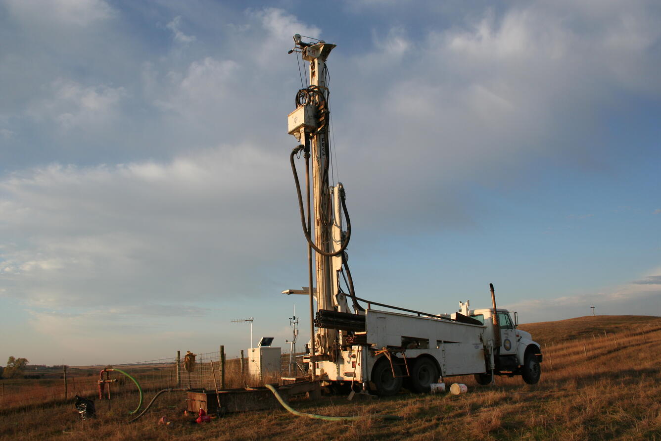 Drilling wells for the Central Platte Natural Resources District unsaturated zone study