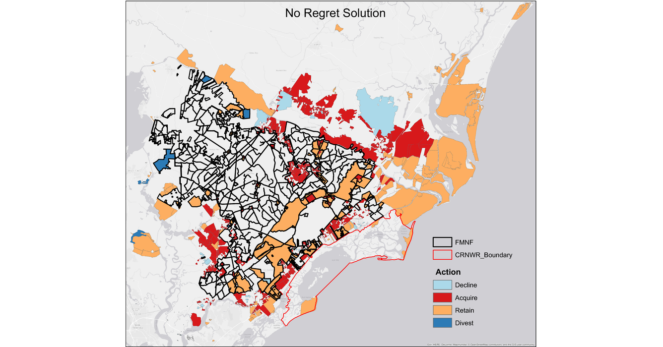 Map with many small areas outlined in black or shown as solid colors.