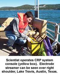 USGS Scientist Operating CRP system console.