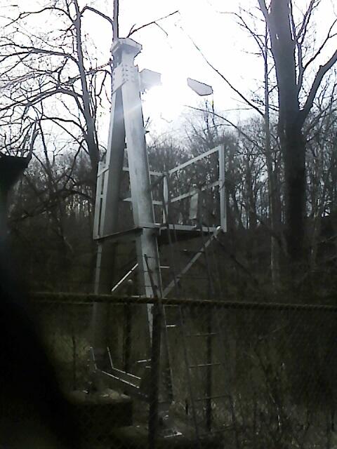 Black River at Elyria, OH - cableway at the site