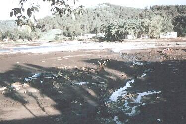 Debris Downstream of Canyon Lake