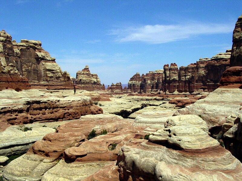 This is a photo of the headwater region of Elephant Canyon.