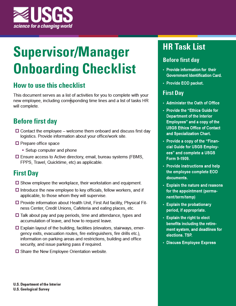 Image for Supervisor Onboarding Checklist