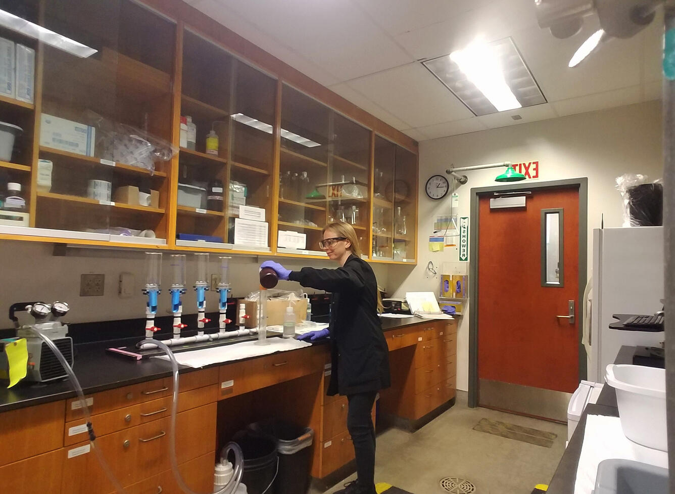 USGS laboratory technician at work