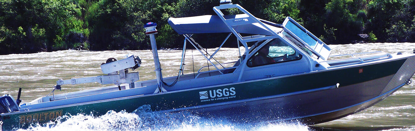 USGS research vessel on Salmon River near White Bird
