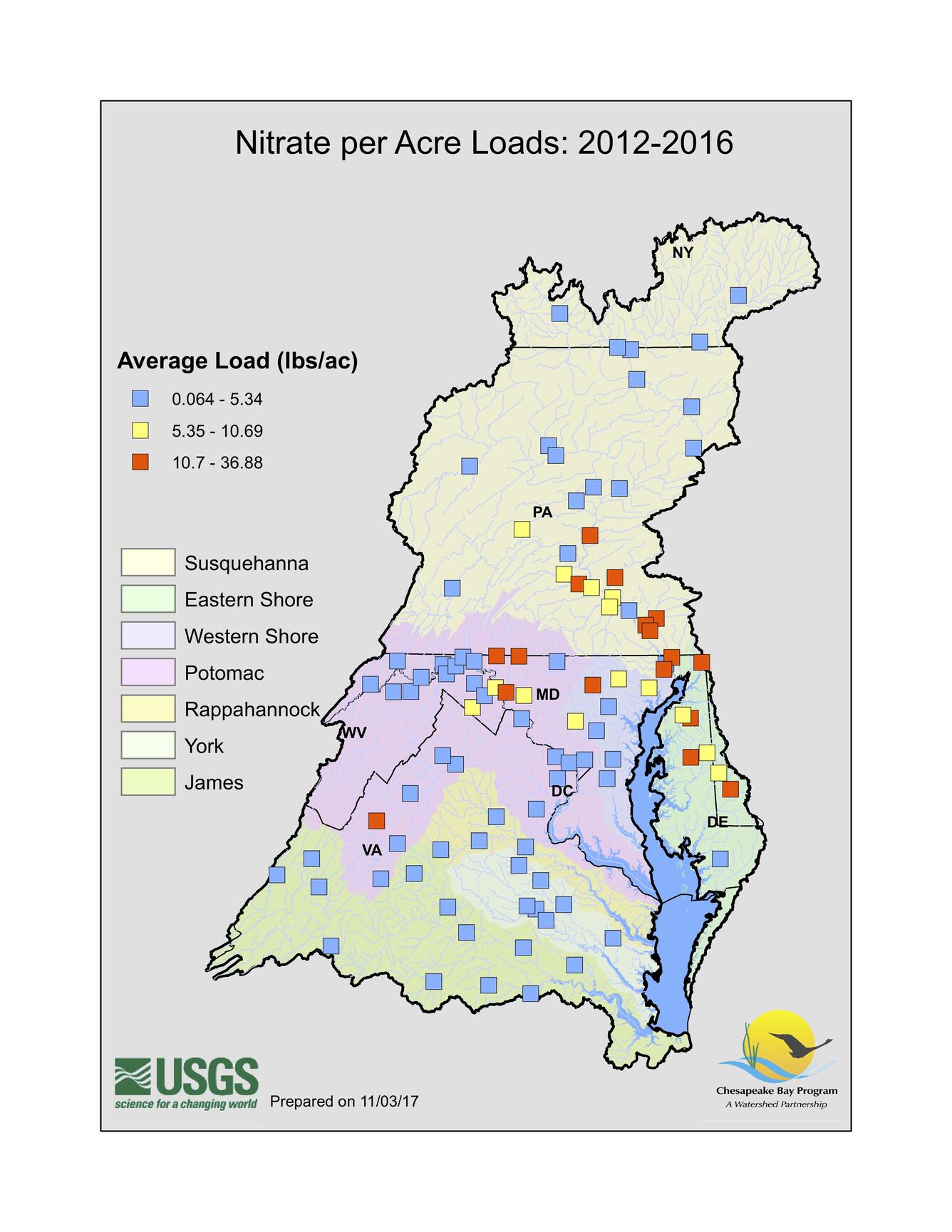 Chesapeake Bay-NTN2016_NO3_Yield_5Year