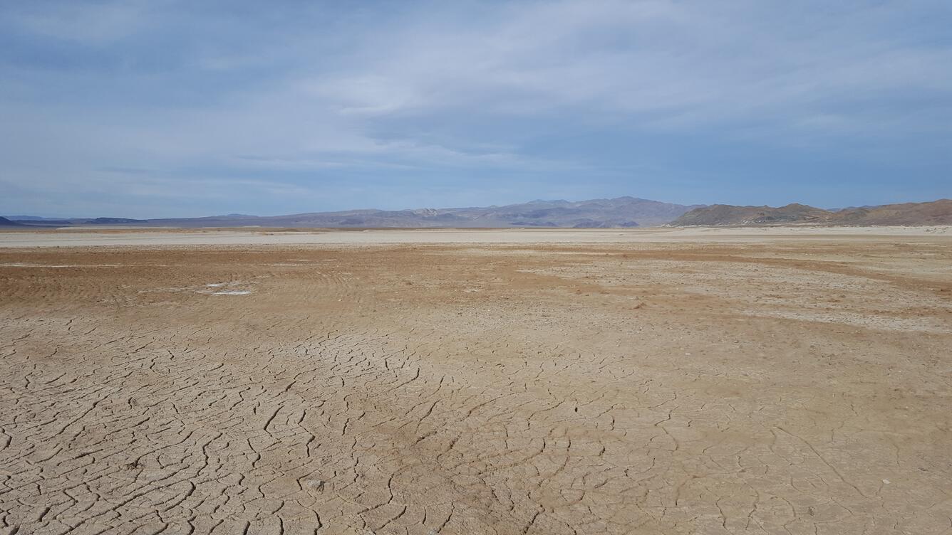 clay surface of playa