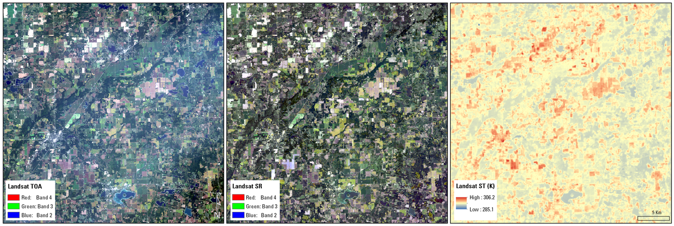Landsat Collection 2 product examples